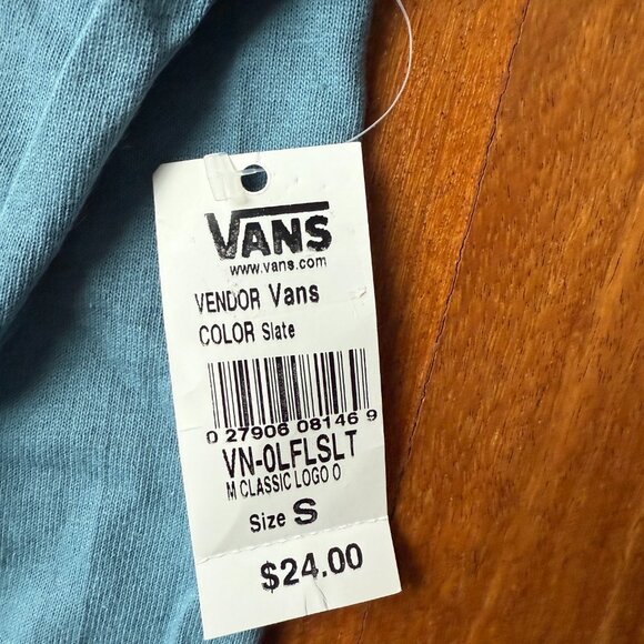 NEW Vans Sz S Blue Logo T-Shirt - Picture 5 of 6
